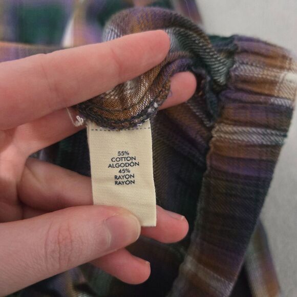 BKE Womens Eased Fit Plaid Half Zip Pullover Long Sleeve Shacket Size S Flannel - Picture 5 of 7